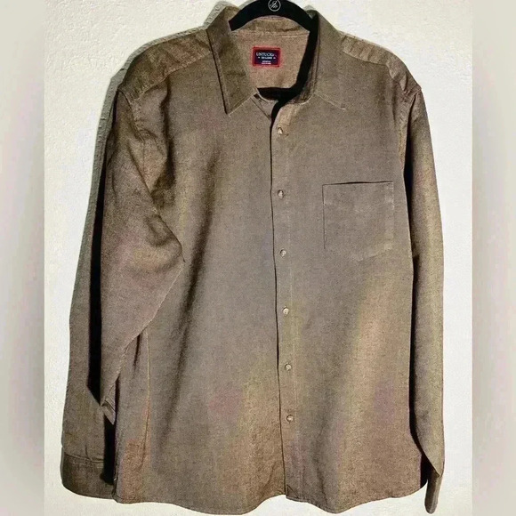 Men’s Untuckit Brown Button Up Casual Shirt 100% Cotton Size  XXL - Picture 1 of 5